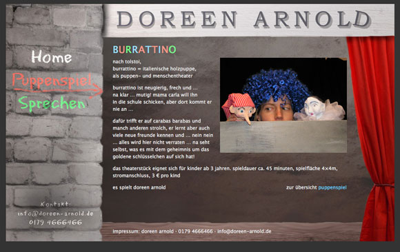www.doreen-arnold.de Screenshot