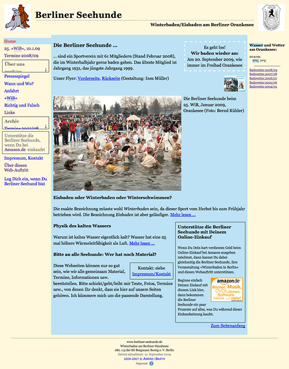 www.berliner-seehunde.de Screenshot