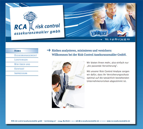 www.rca-assekuranzmakler.de Screenshot